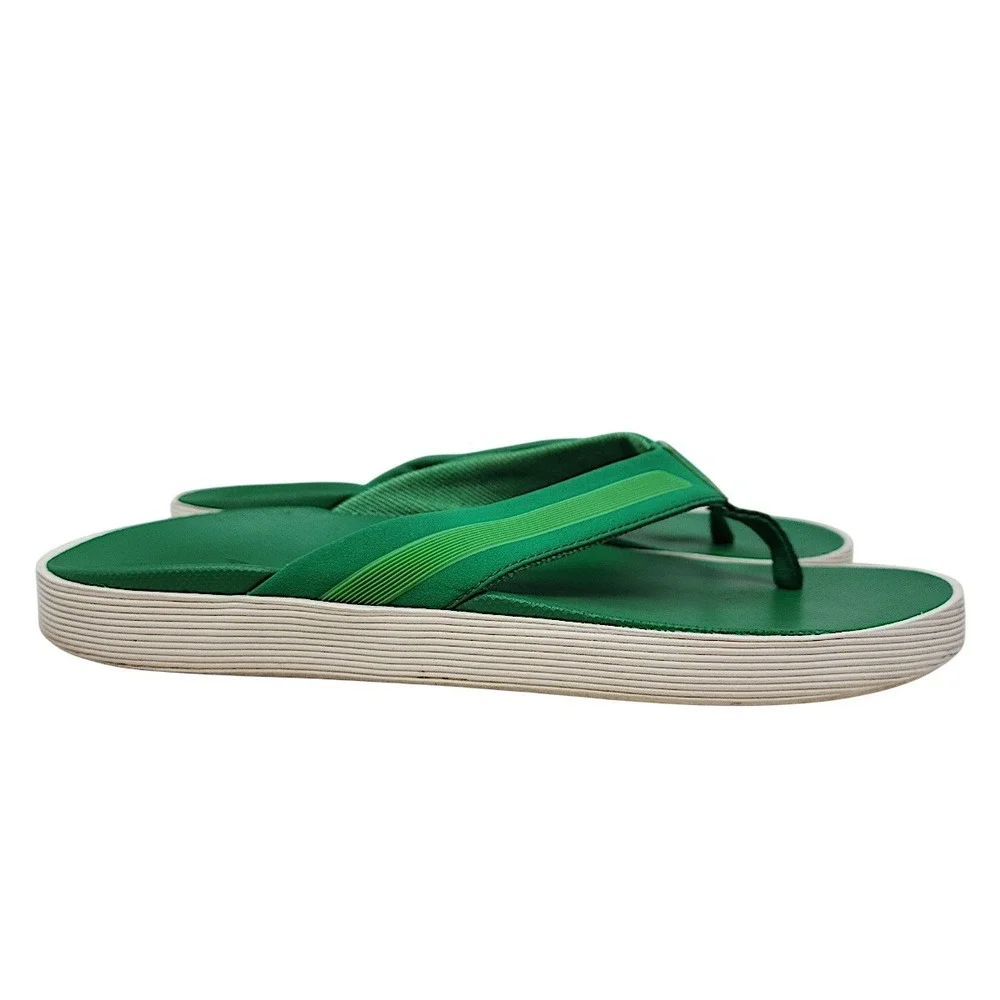 OluKai Leeward Flip Flops 9 Men Green Synthetic Beach Surf Sandal Aloha Hawaiian